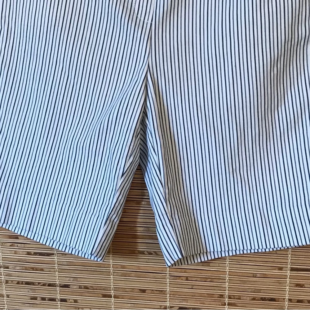 Hilary Radley Women’s Stretch Pull On Shorts Blue and White Stripes Size M - Picture 3 of 9